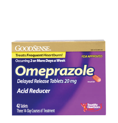 GOODSENSE OMEPRAZOLE 24HR DELAYED RELEASE TABLETS 20MG ACID REDUCER 14 TABLETS