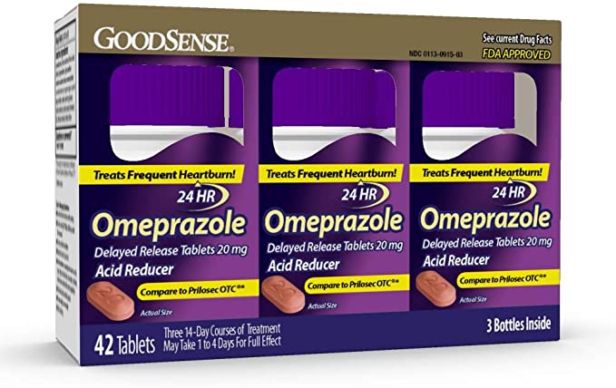 GOODSENSE OMEPRAZOLE 24HR DELAYED RELEASE TABLETS 20MG ACID REDUCER 42 TABLETS