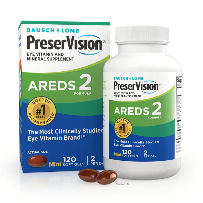 BAUSCH+LOMB PreserVisionAREDS 2 FORMULA EYE VITAMIN AND MINERAL SUPPLEMENT/120 SOFT GELS