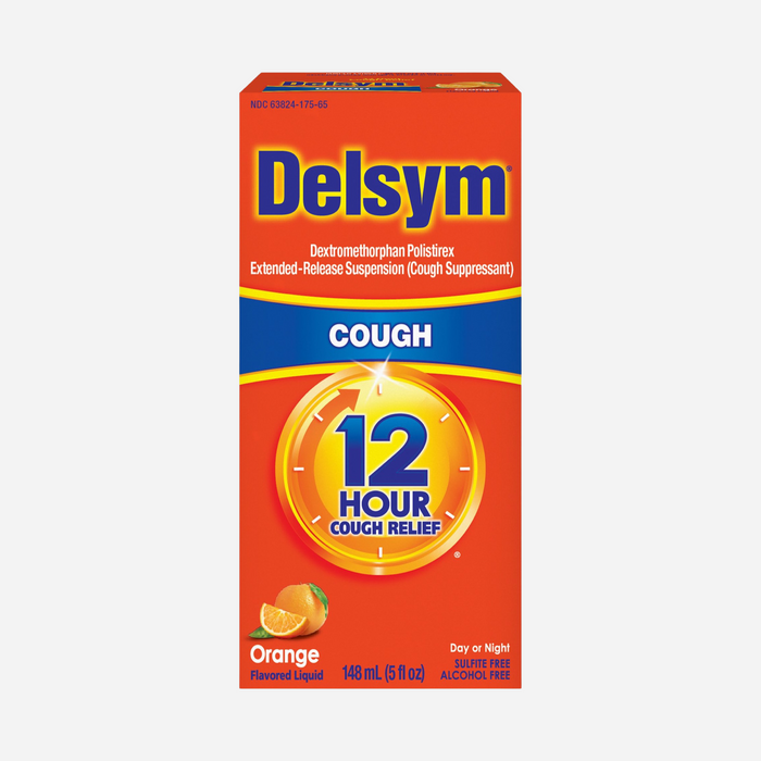 Delsym Adult 12 hour Cough Relief Medicine, Orange Flavor, 5 FL OZ