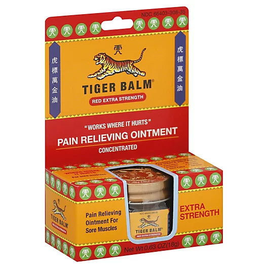 TIGER BALM RED EXTRA STRENGTH PAIN RELIEVING OINTMENT 0.63OZ(18g)