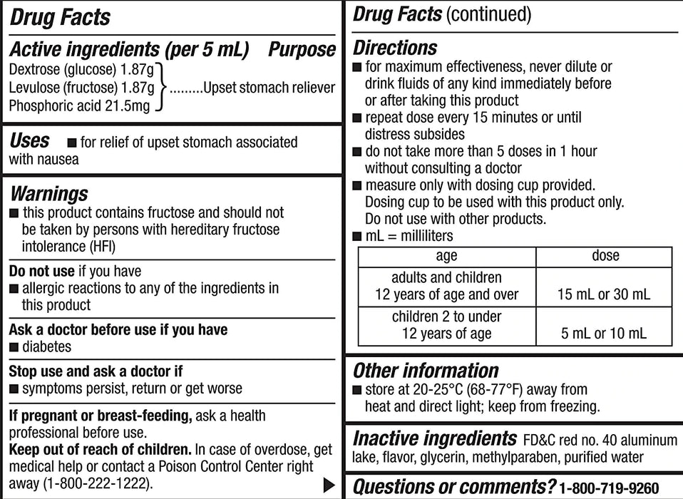 GoodSense Nausea Relief, Cherry Flavor, 4 FL OZ