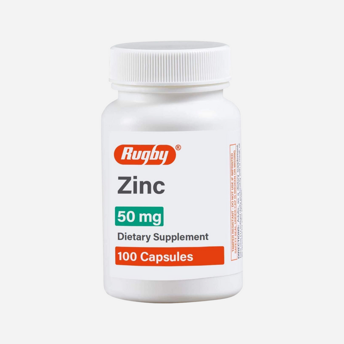 Rugby Zinc Dietary Supplement, 50 mg 100 tablets