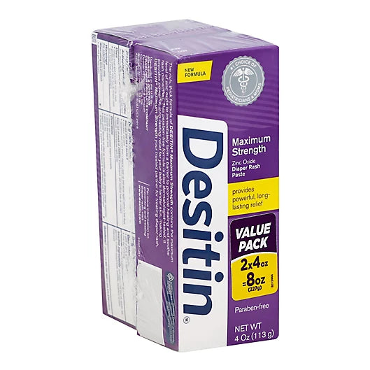 Desitin Maximum Stregth Zinc Oxide Diaper Rash Paste 4oz
